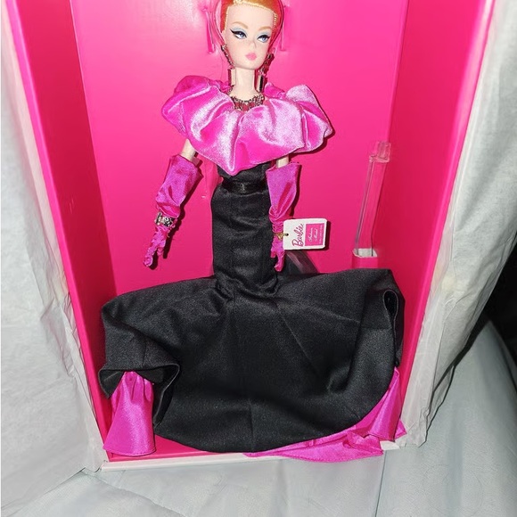 Barbie in Vibrant Pink and Classic Black Dress
